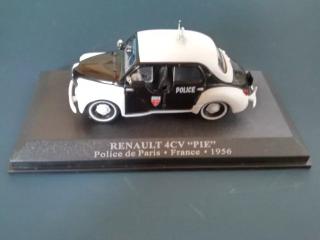 Renault 4Cv "Pie" Police De Paris 1956 1:43 Coche Miniatura Modelo Policía 4 Cv 2