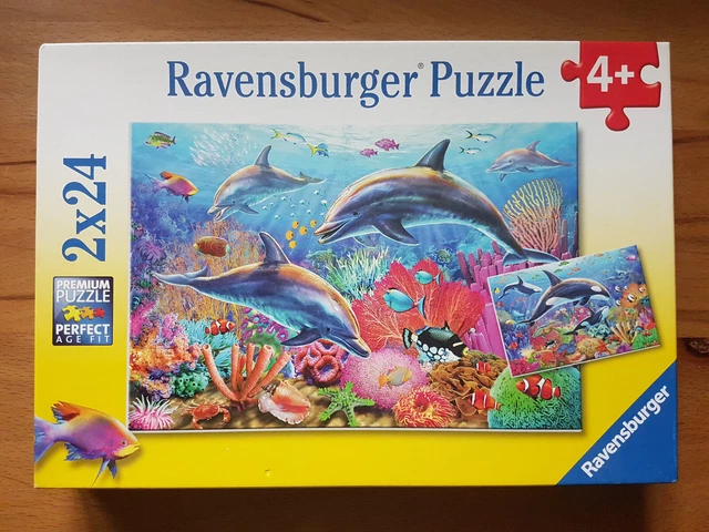 Ravensburger Puzzle Nr. 090174 Bunte Unterwasserwelt 2 x 24 Teile ab 4 Jahren