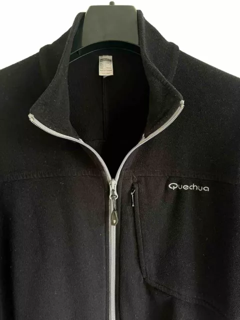 Giacca Bomber Quechua Stratermica Pile Cerniera Intera SoftShell Nera XL Unisex In perfette condizioni