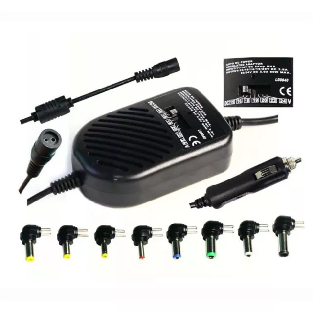 Universal 12V Car DC Battery Charger Power Supply Adapter For Notebook Laptop