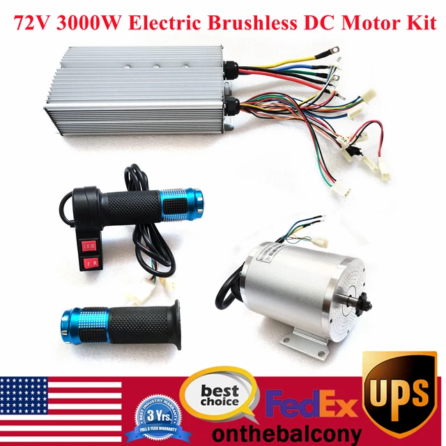 72V 3000W BLDC Electric Brushless DC Motor Kit with 80A Controller for