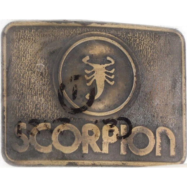 Nuovo Scorpione Motoneve Commerciante Segno Pubblicità 1970s NOS Vintage Cintura