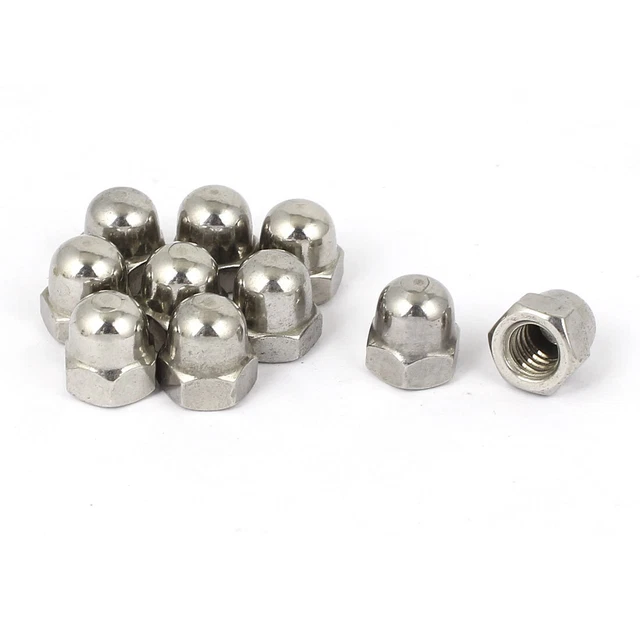 Lot De 10 écrous Hexagonaux Laiton M10, Tête Dôme/gland, Uxcell, Neuf