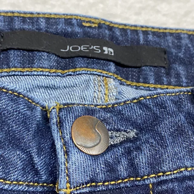 Joes Jeans Icon Womens 27 Dark Wash Blue Stretch Denim Low Rise Flare Jeans 3
