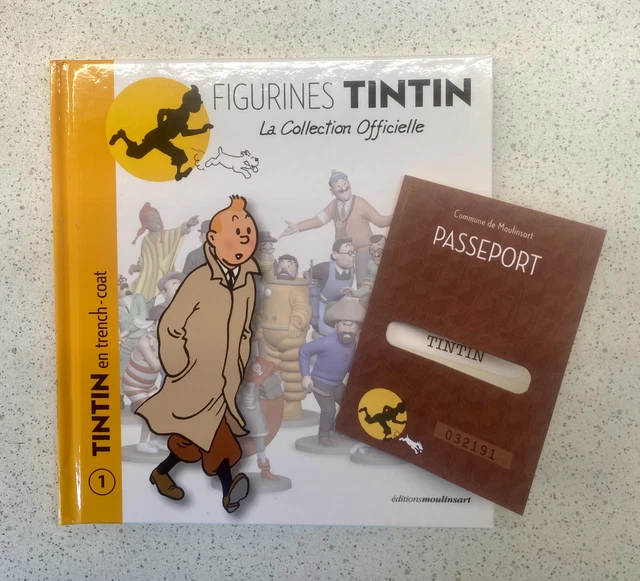 Lot 2 de 10 livres figurines Tintin - collection officielle avec