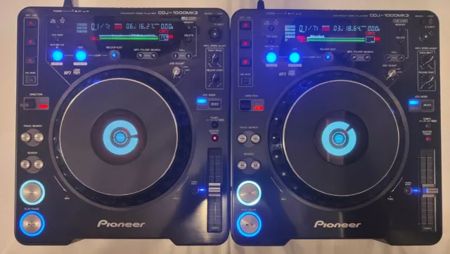 2 X PIONEER CDJ 1000 Mk3 SERVICED, MODDED, BOXED, Great Cond, Cd Mp3 Dj Decks