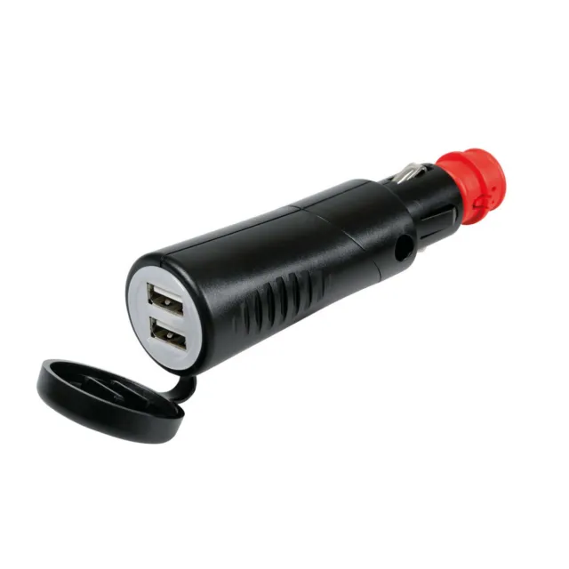 LAMPA Chargeur de Batterie 2 Portes USB 12/24V 2500 Ma avec Couvercle IPAD
