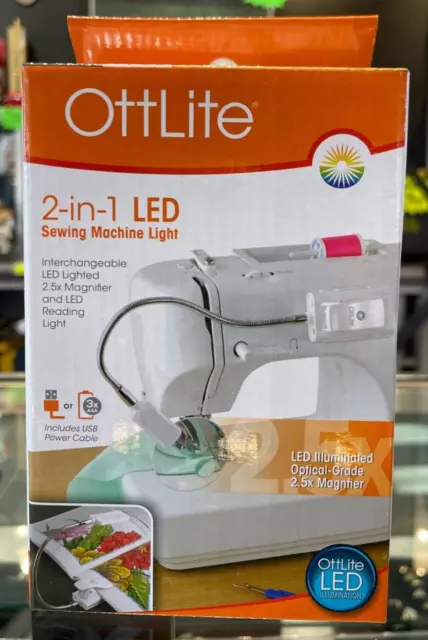 OttlLite  2 in 1 LED Sewing Machine Ligth 2.5 Magnifier and LED Reading Light