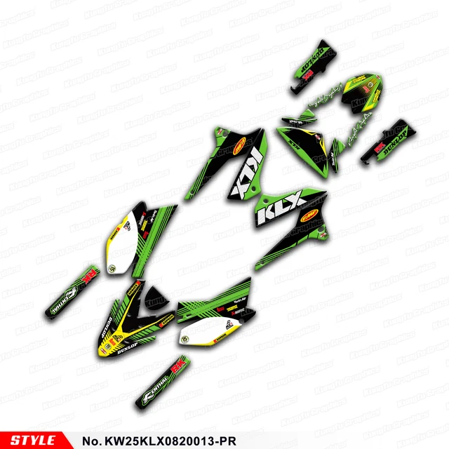 Motocross Complete Sticker Vinyl Decal Graphics Kit for KLX250 KLX250S 2008-2020