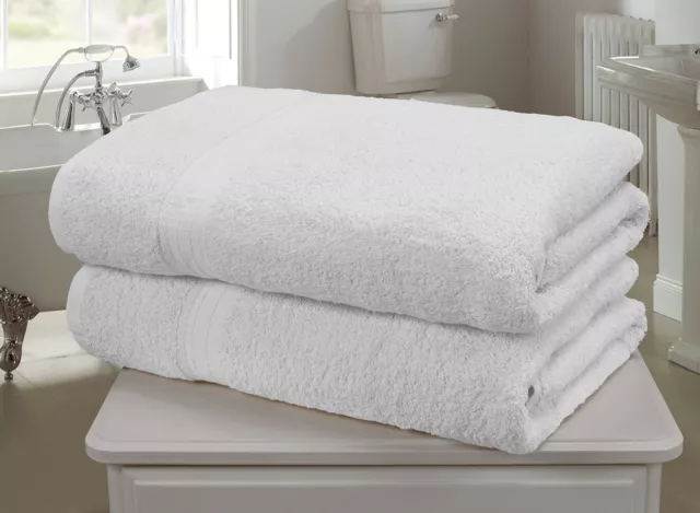 Contemporary Plain Royal Kensington White Bath Sheet