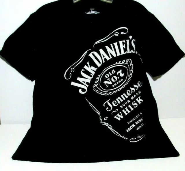 T Shirt Jack Daniels Old No 7 Brand Tennessee Sour Mash Whiskey  L Black Unisex