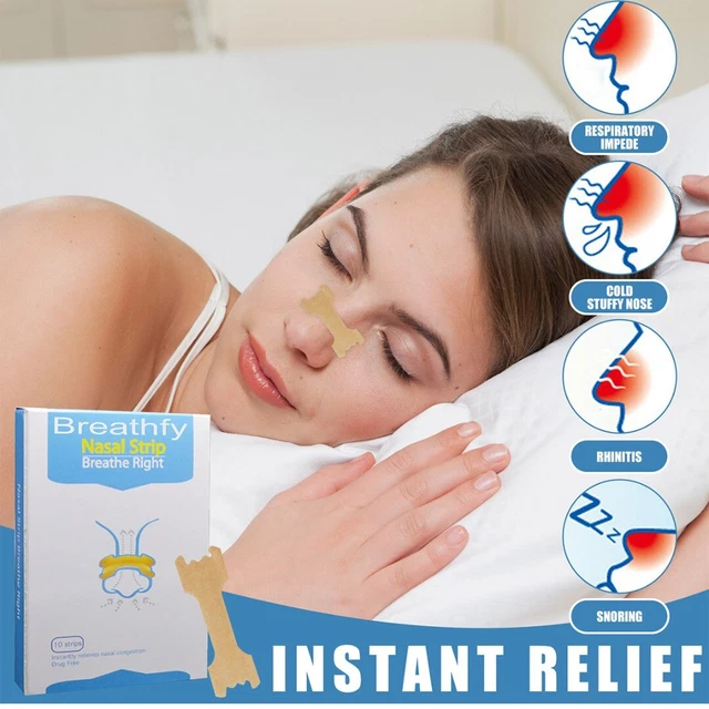 10 tiras nasales remedios para dormir mejor respiración nariz reducir ronquidos ayuda a dormir.
