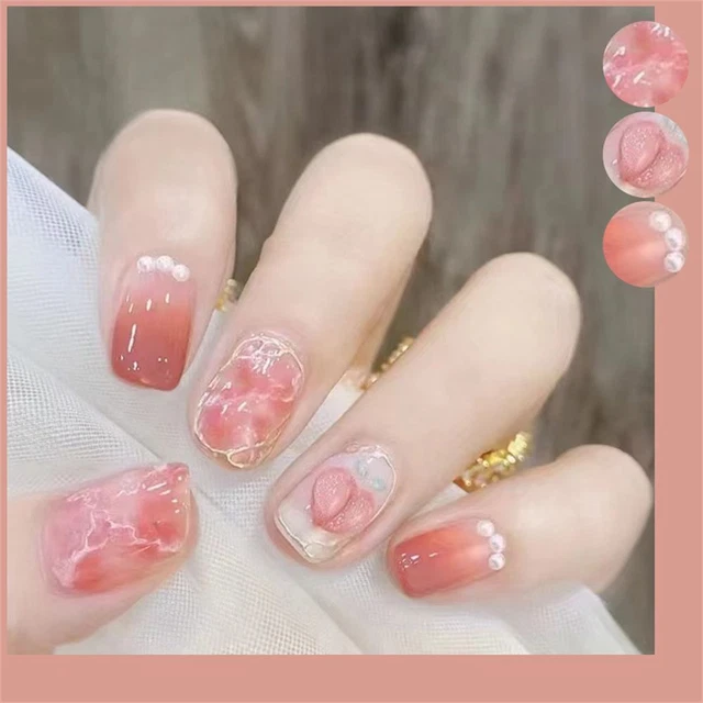 Détachable Courte Pêche Artificiel Faux ongles Appuyez sur les ongles Faux clou