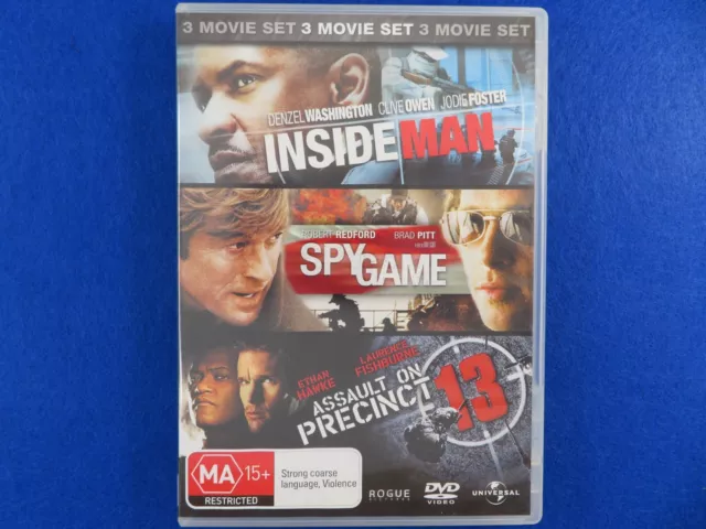 Inside Man / Spy Game / Assault On Precinct 13 - DVD - Region 4 - Fast Postage