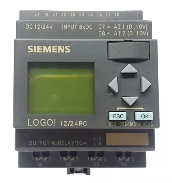Módulo Lógico Siemens Logo 12/24Rc 6Ed1052-1Md00-0Ba5