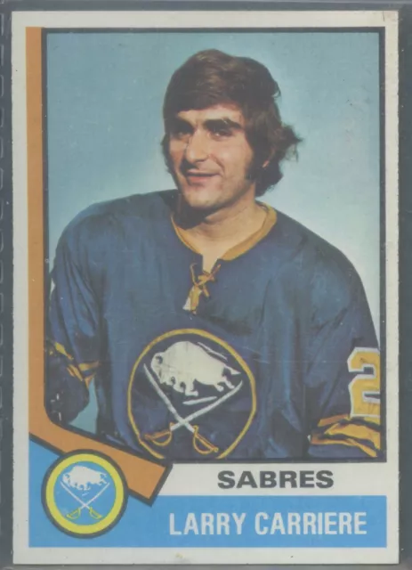 1974-75 Topps #43 Larry Carriere Buffalo Sabres