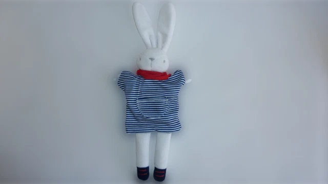 Doudou marionnette lapin comme neuf Sergent Major