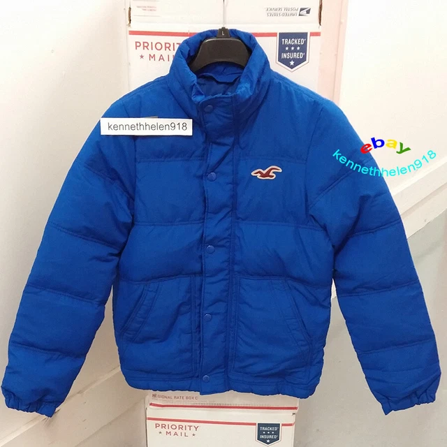 Blue hollister deals coat
