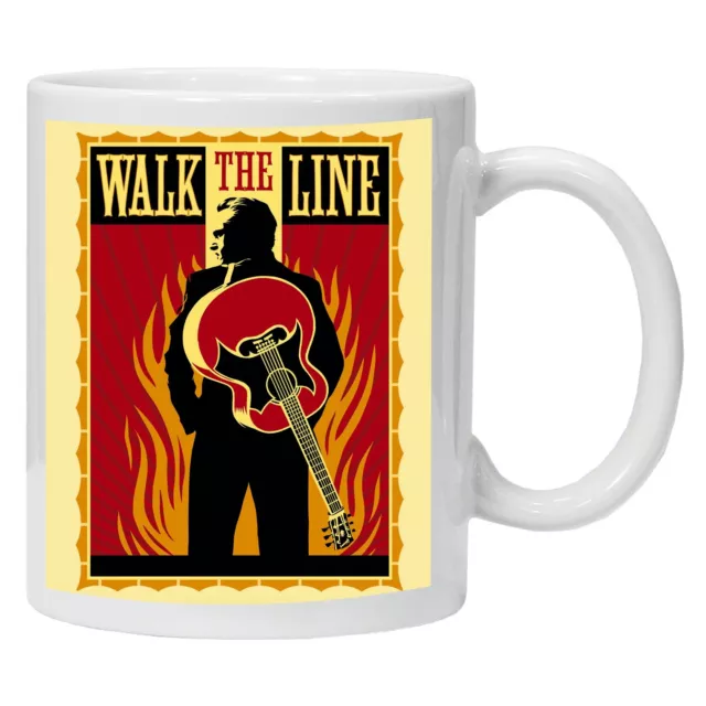 Walk the Line Johnny Cash Personalised Mug Printed Coffee Tea Drinks Cup Gift