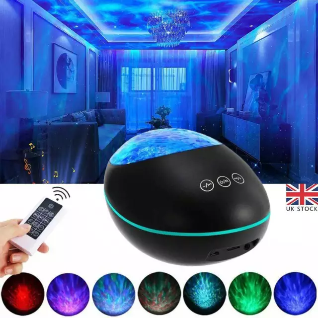 LED Starry Night Light Ceiling Projector Ocean Wave Baby Kids Room Lamp New Hot