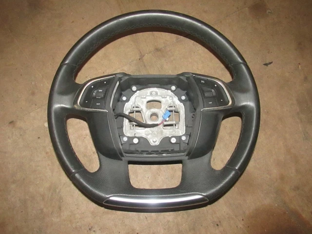 Citroen Ds4 Genuine Black Leather Multi Function Steering Wheel 98115384Zd
