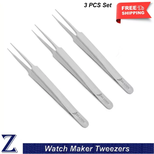 Professional Watchmakers Tweezers Jewelry & Watches Repair Makers Instruments CE