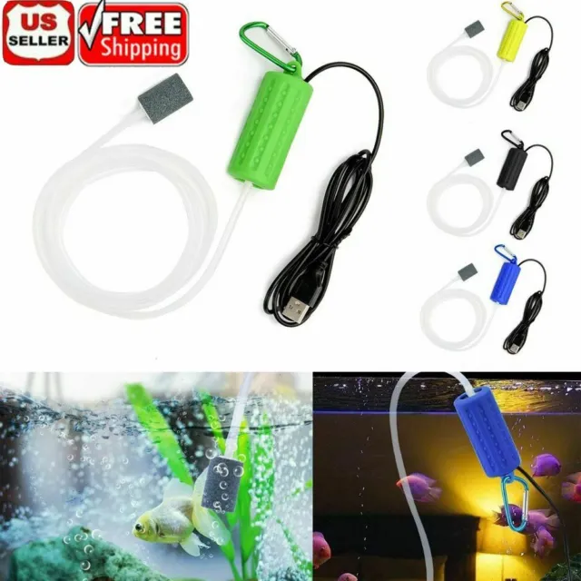 Aquarium Fish Tank Mini Oxygen Air Pump Efficient Ultra Silent USB Oxygen Pump