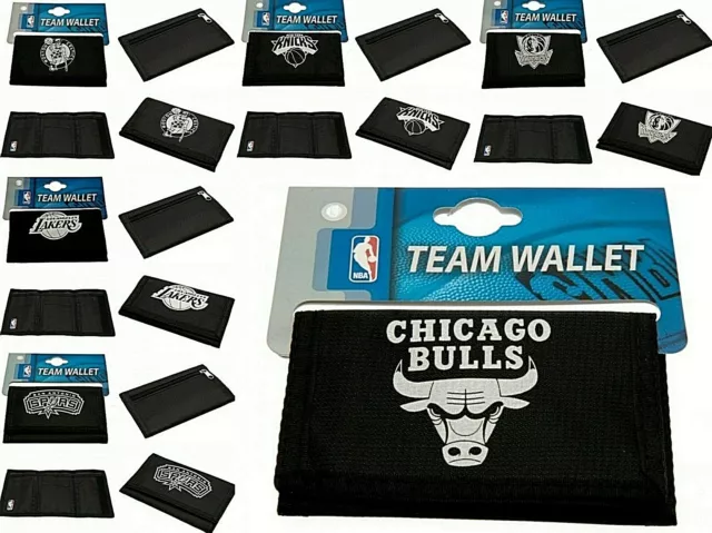 Nba Zipped Money Id Card Coin National Basketball Team Nylon Trifold Wallet