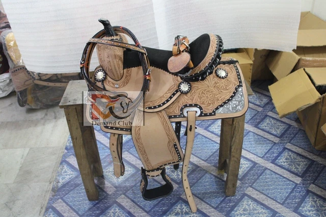 Western Horse Selle de cheval en cuir de qualité supérieure