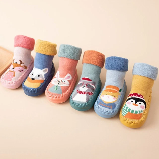 Pantofole cartone animato Calzini antiscivolo per bambini Scarpe fuzzy