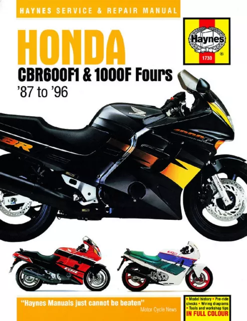Honda CBR600F1 & 1000F Fours (87 - 96) Haynes Repair Manual (Paperback)