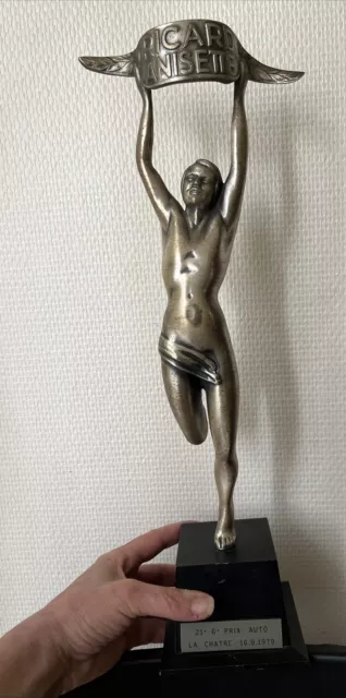 ancien trophée coupe statue sculpture RICARD anisette création engreval athlète 2