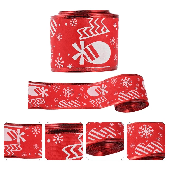 2 rollen Weihnachten Band für Handwerk Bänder für Geschenk Verpackung