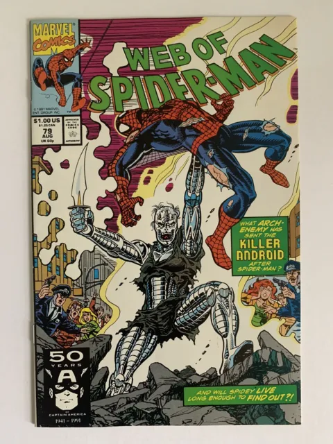 Web Of Spider-Man #79 9.0 Vf/Nm 1991 Killer Android Appearance Marvel Comics