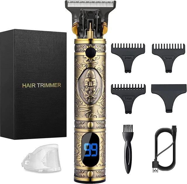 Hair Clippers for Men, Professional Hair Trimmer Zero Gapped T-Blade Trimmer ...
