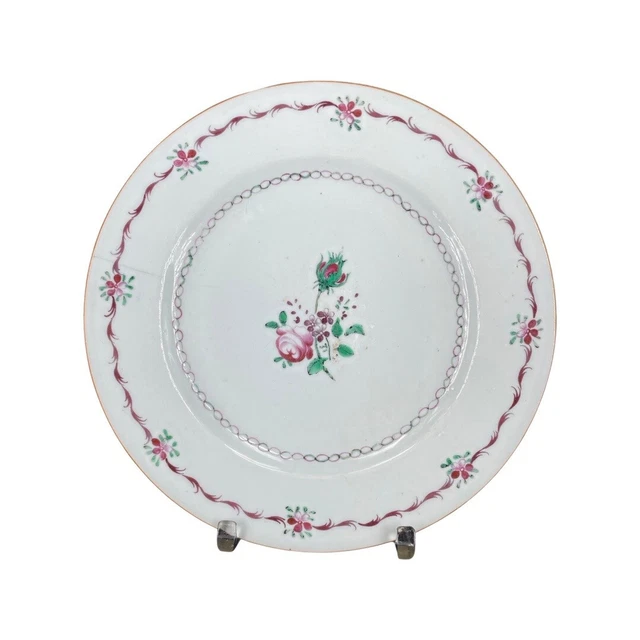 Assiette Compagnie Des Indes XVIIIe En Porcelaine Famille Rose - Originale
