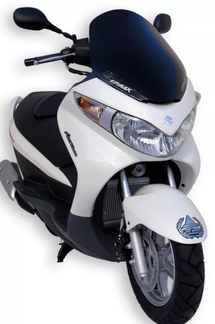 Bare brise bulle SPORT Ermax Suzuki Burgman UH 125 2007/2021 Noir Foncé Opaque