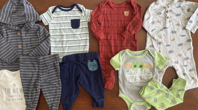 Baby Boy 0/3 3 Mo Clothes Lot Rompers Carters Bundle Outfits Bodysuits Pants
