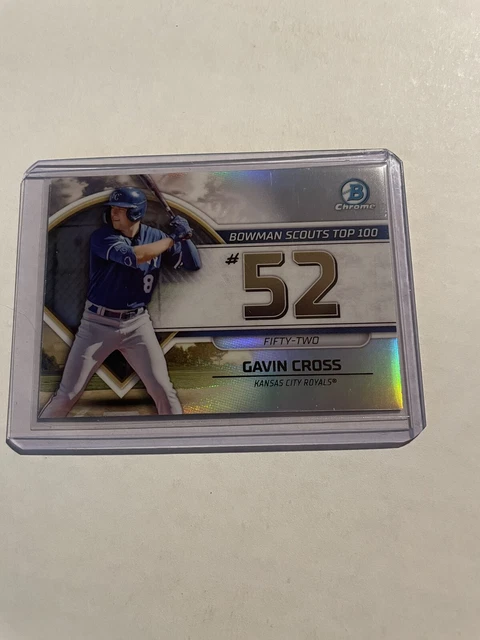 Gavin Cross 2023 Bowman Chrome Scouts Top 100 #52 Kansas City Royals