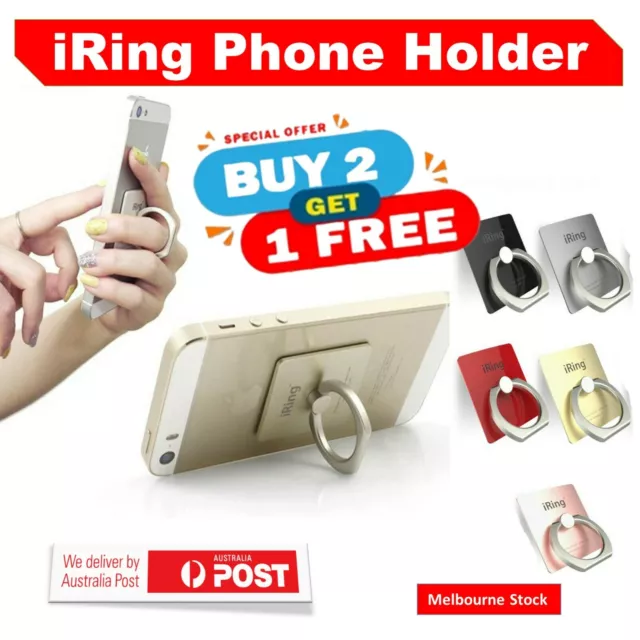 iRing Phone Ring Finger Holder Car Mount Hook iPhone Stand Mobile Grip GPS iPad