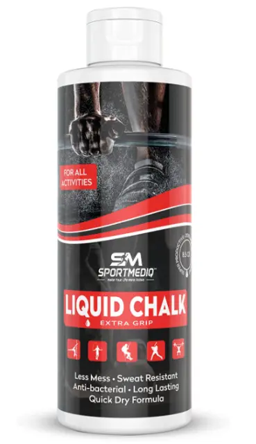 SPORTMEDIQ Pro Grade Liquid Chalk – Mess Free Professional Hand Grip 8.5oz
