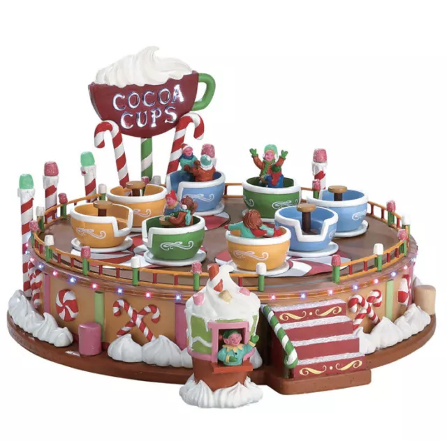 LEMAX  Cocoa Cups -Holiday Village Carnival Animated &  Musical