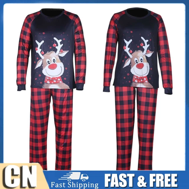 Pigiama Natale Famiglia Abbinato - Jammies Mon & Dad per Coppia Pigiami di Natale