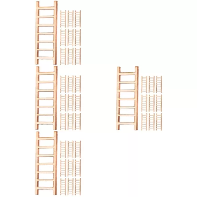 40 PIEZAS CASA de Muñecas Escalera Miniatura Madera Escalera Casa de ...