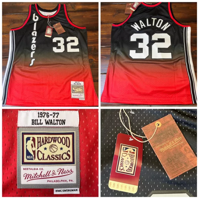 Mitchell & Ness Trail Blazers Bill Walton 75th GOLD Swingman Jersey SMALL  $175