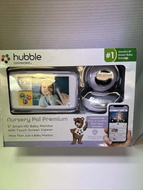 Monitor inteligente para bebé Hubble Connected Nursery Pal Premium 5" HD con pantalla táctil