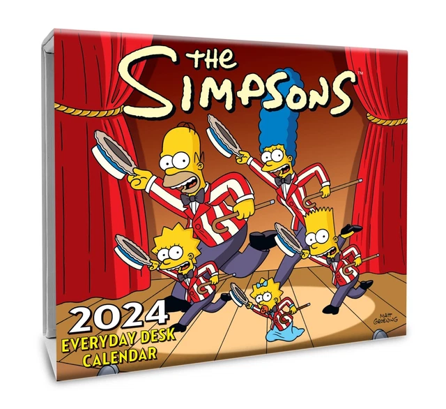 THE SIMPSONS 2024 Desk Block Desk Page a Day Calendar £14.49 PicClick UK