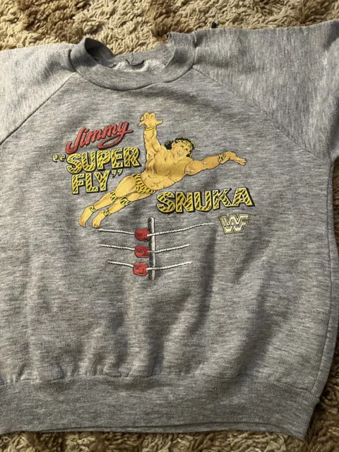 Extremely Rare Jimmy Superfly Snuka Sweatshirt 1985