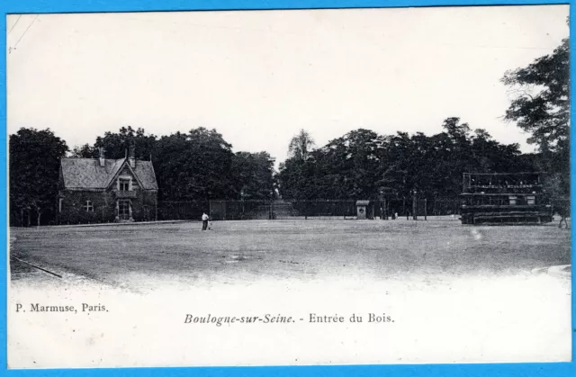 Cpa 92 Boulogne-Sur-Seine - Entree Du Bois