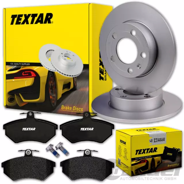 TEXTAR BREMSSCHEIBEN + BELÄGE VORNE passend für VW GOLF 3 + PASSAT 35i + CADDY 2